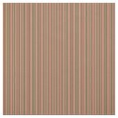 Tissu Olive foncé Lignes vertes et corail clair (Échantillon)