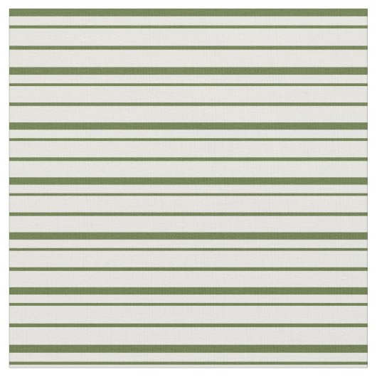 Tissu Olive foncé Vert & Blancs de couleur (Fermer)