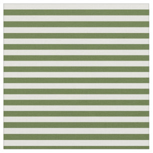 Tissu Olive foncé Vert et blanc Laillé/Motif rayé