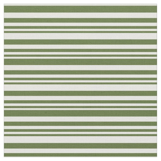 Tissu Olive foncé vert et blanc Motif (Fermer)