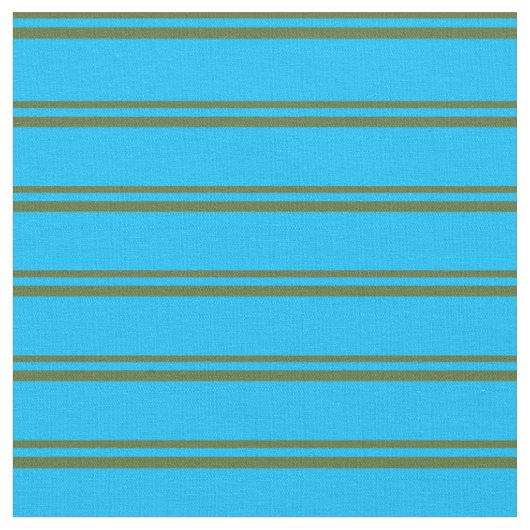 Tissu Olive foncé vert et ciel profond bleu rayures (Fermer)