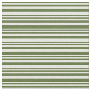 Tissu Olive foncé Vert et Crème de menthe Lignes colorée