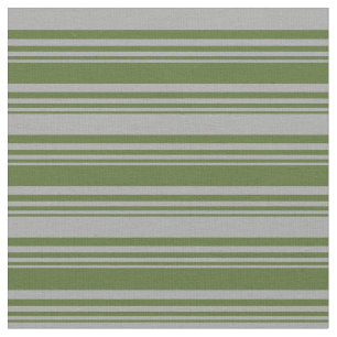Tissu Olive foncé Vert et Gris foncé Lignes colorées