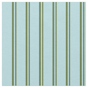 Tissu Olive foncé vert et Motif bleu poudre