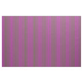 Tissu Olive foncé vert et Motif de rayures Fuchsia (Yard)