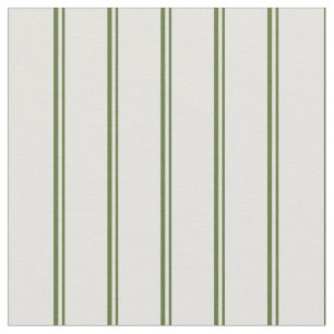 Tissu Olive foncé vert et Motif rayé jaune clair
