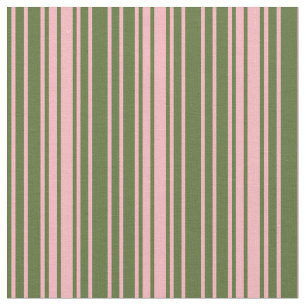 Tissu Olive foncé Vert et rose pâle