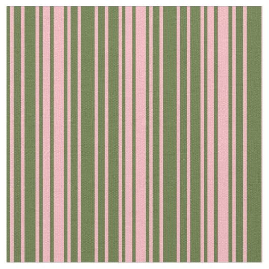 Tissu Olive foncé Vert et rose pâle (Fermer)