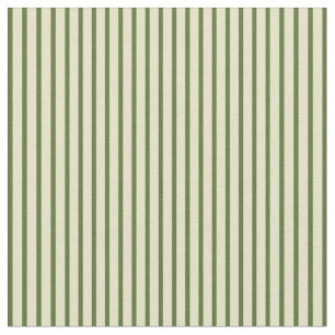 Tissu Olive foncé Vert & Pale Goldenrod Stripes Motif