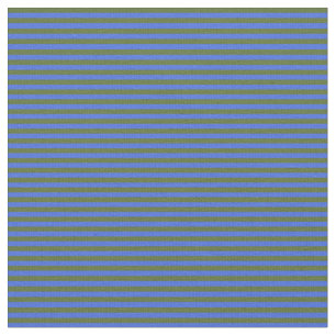 Tissu Olive foncé Vert & Royal Bleu Motif rayé