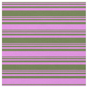 Tissu Olive foncé vert & violet Motif