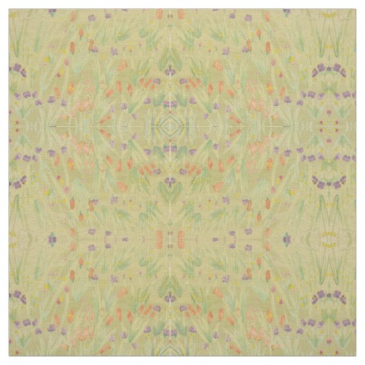 Tissu Olive Green Rusty Orange et violet (Échantillon)