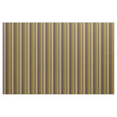 Tissu Olive, Moutarde et rayures verticales rétro marron (Yard)