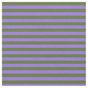 Tissu Olive vert foncé et Motif violet