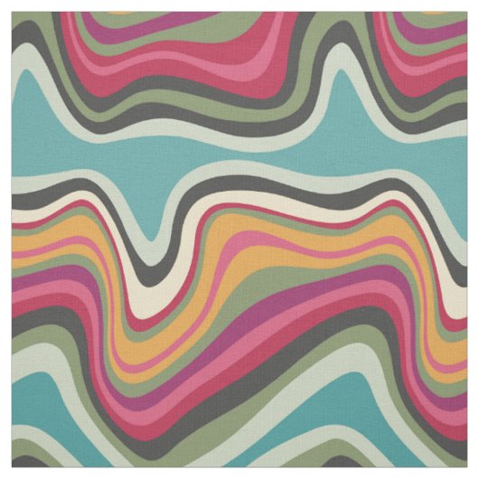 Tissu ondes rétro MANA (Échantillon)