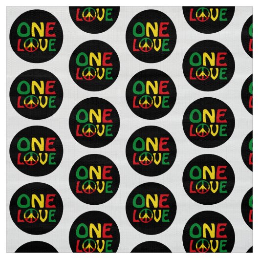 Tissu One Love, Reggae design (Échantillon)