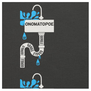 Tissu Onomatopoeia écriture ou poésie créative