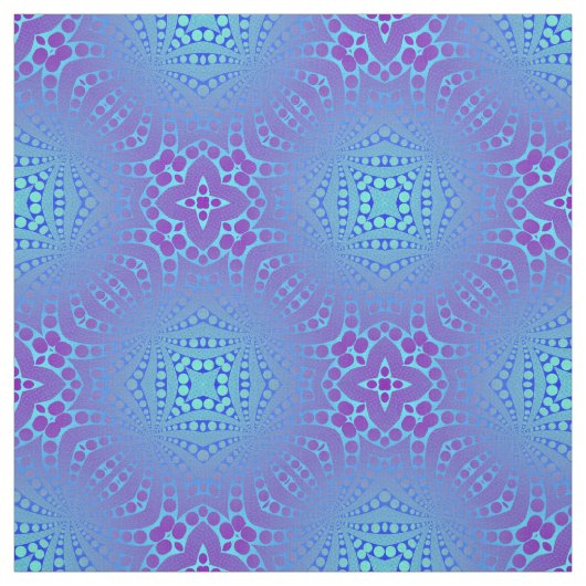 Tissu Op Madhi en bleu et violet (Échantillon)