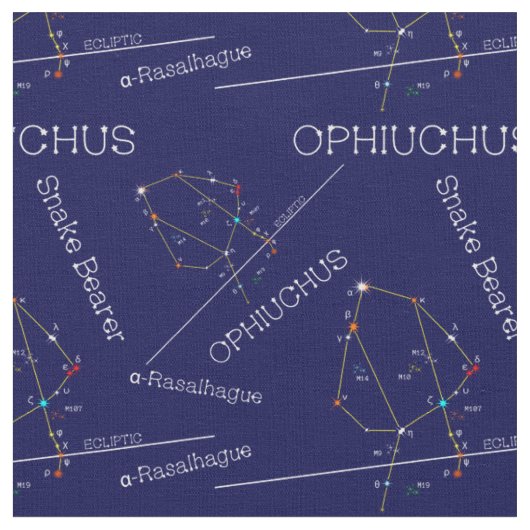 Tissu Ophiuchus de constellation zodiaque (Fermer)