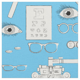 Tissu Optométriste Opticien Vintage