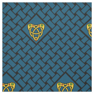 Tissu Or/armure de bleu/noir, diamant, heartknot