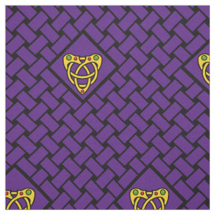Tissu Or/armure de pourpre/noir, diamant, heartknot