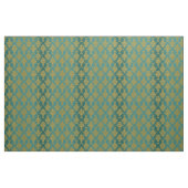 Tissu Or de damassé sur le vert turquoise (Fat Quarter)