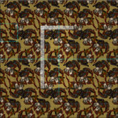 Tissu or d'orangs-outans (Carreau)