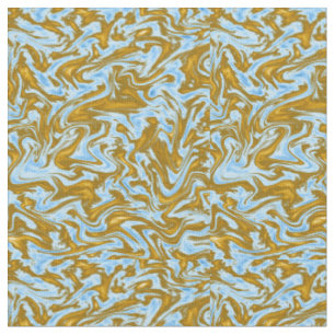 Tissu Or Et Art Abstrait Turquoise,