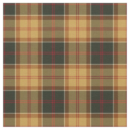 Tissu Or et plaid rustique vert-foncé (Fermer)