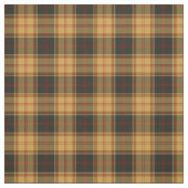 Tissu Or et plaid rustique vert-foncé (Échantillon)