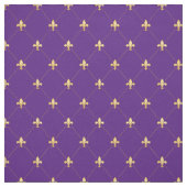 Tissu Or Fleur de Lis (petite échelle) violet (Échantillon)