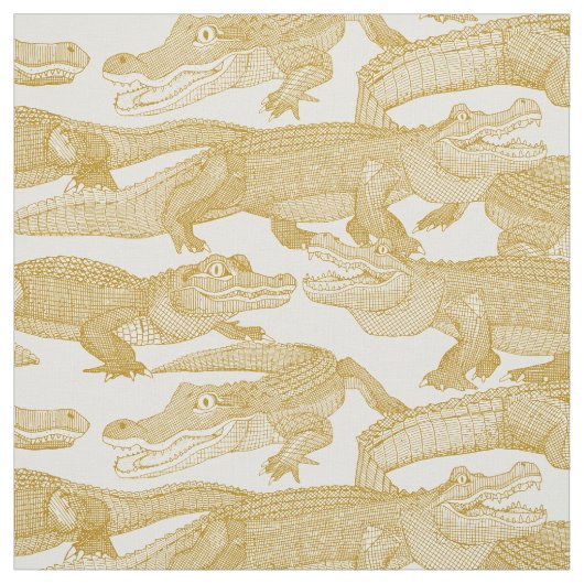 Tissu or juste alligators (Échantillon)