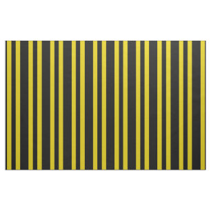 Tissu Or noir et foncé de minuit/pied jaune, rayures