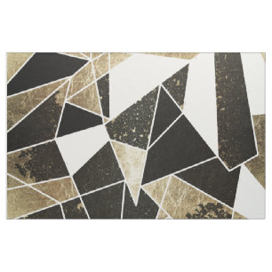Tissu Or noir rustique moderne de blanc et de Faux