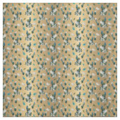 Tissu Or - Plumes Peacock exécutant l'impression (Échantillon)