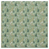 Tissu Or - Plumes Peacock exécutant l'impression (Échantillon)