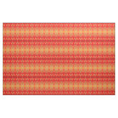 Tissu Or Rouge Vibrant Avec Vert (Yard)