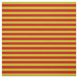 Tissu Or sombre, maille rouge vif, rayures