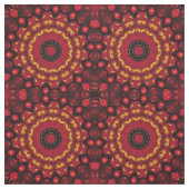 Tissu Or sur le mandala rouge (Échantillon)