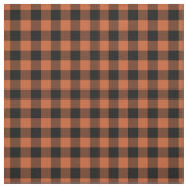 Tissu Orange & Black Gingham Plaid (Échantillon)