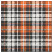 Tissu Orange Black White Plaid Tartan Pattern Design  (Échantillon)