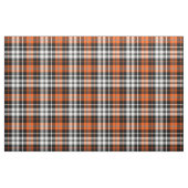 Tissu Orange Black White Plaid Tartan Pattern Design  (Fat Quarter)