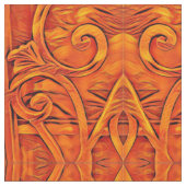Tissu Orange BoHo Abstrait (Fermer)