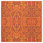 Tissu Orange BoHo Abstrait (Échantillon)