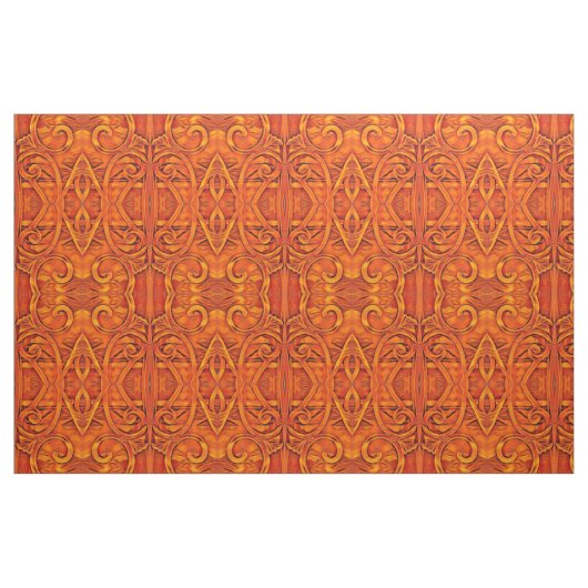 Tissu Orange BoHo Abstrait (Fat Quarter)