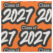 Tissu Orange Bold Brush Class of 2027 (Fermer)
