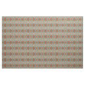 Tissu Orange Brown Turquoise Bleu Eclectique Ethnique (Yard)