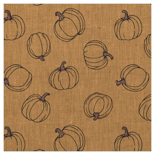 Tissu Orange Citrouille amusant (Échantillon)
