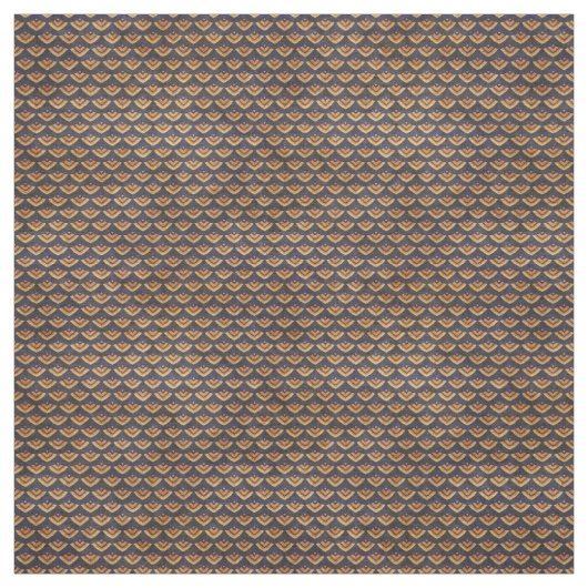 Tissu orange de cru d'art déco (Échantillon)